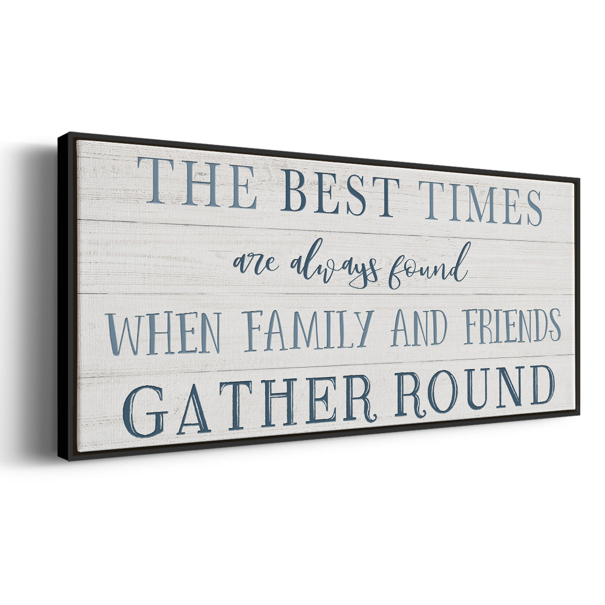 Family and Friends Gather - Floater Framed Canvas Print
