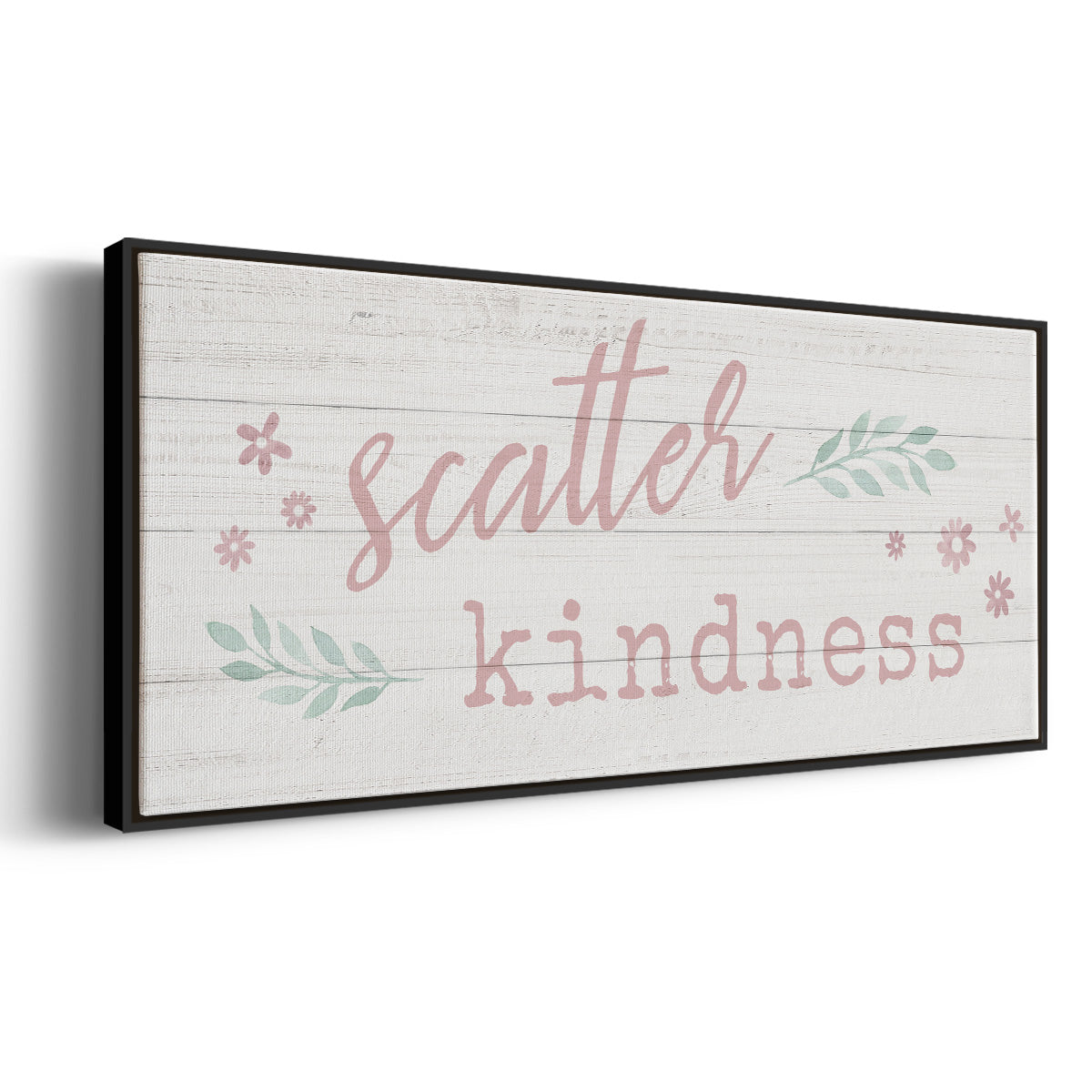 Scatter Kindness - Floater Framed Canvas Print