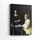 Side view of a canvas art print of a calm domestic moment with gentle contrast and detail, showing gallery-wrapped depth.