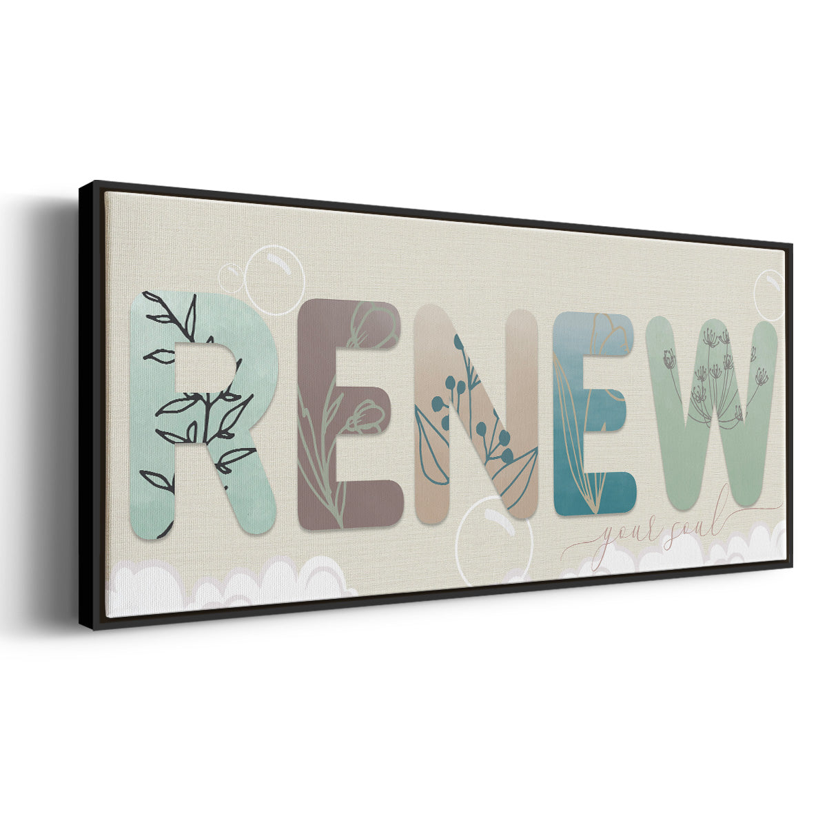 Renew Your Soul - Floater Framed Canvas Print
