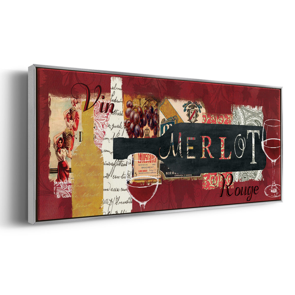 Merlot - Floater Framed Canvas Print