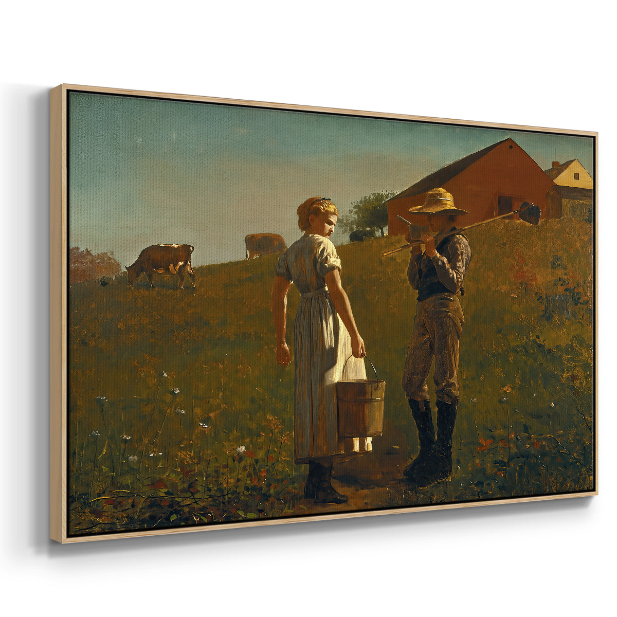 A Temperance Meeting, 1874 - Floater Framed Canvas Print