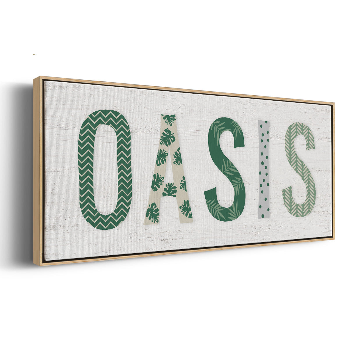 Oasis Cabana - Floater Framed Canvas Print