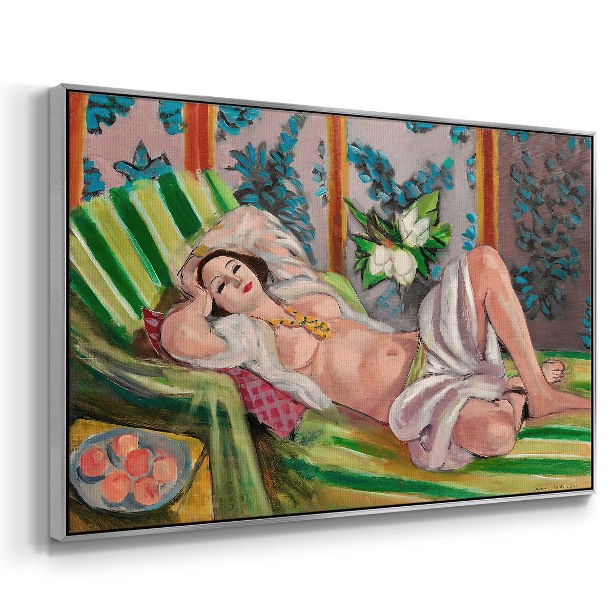 Odalisque Couchée Aux Magnolias, c. 1923 - Floater Framed Canvas Print