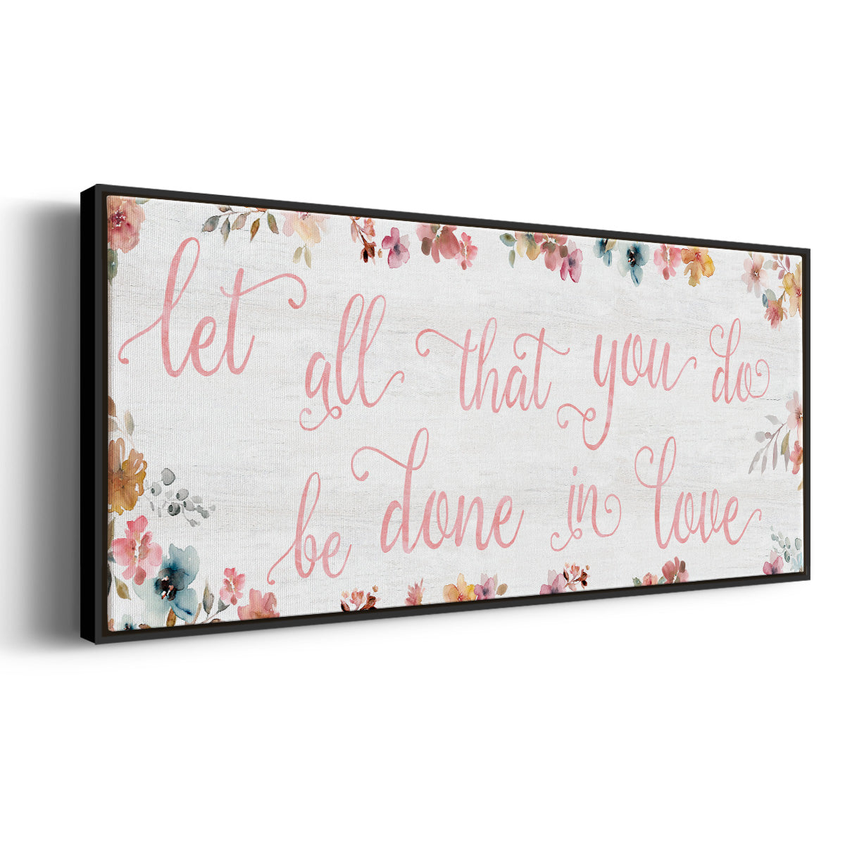 Done In Love - Floater Framed Canvas Print