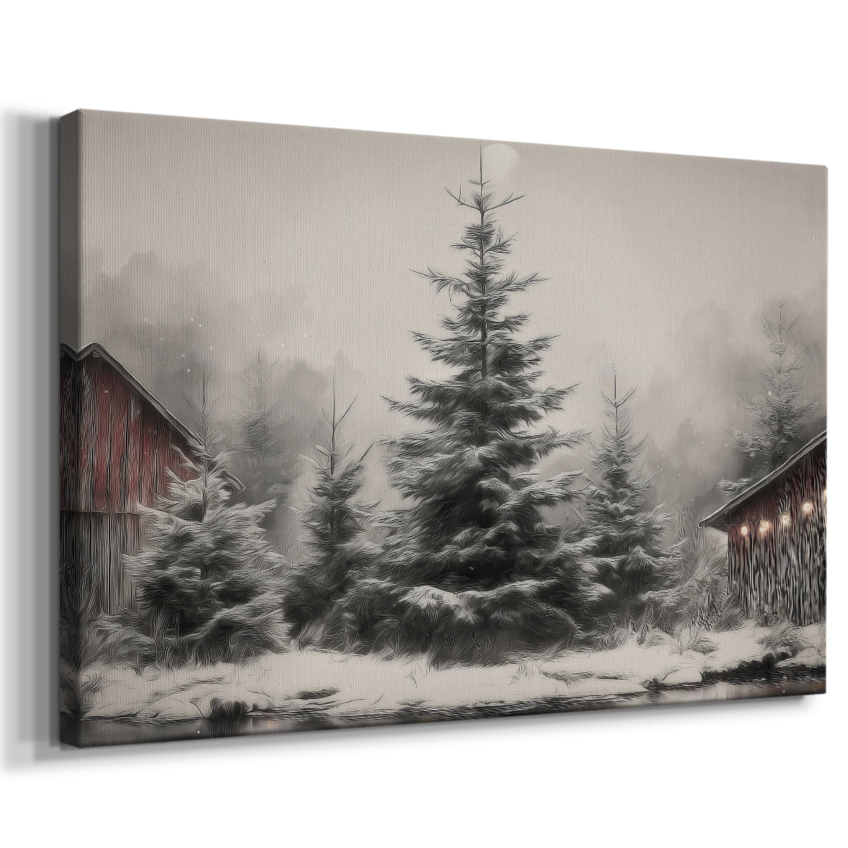 Pale Winter Night Serenade - Canvas Art Print