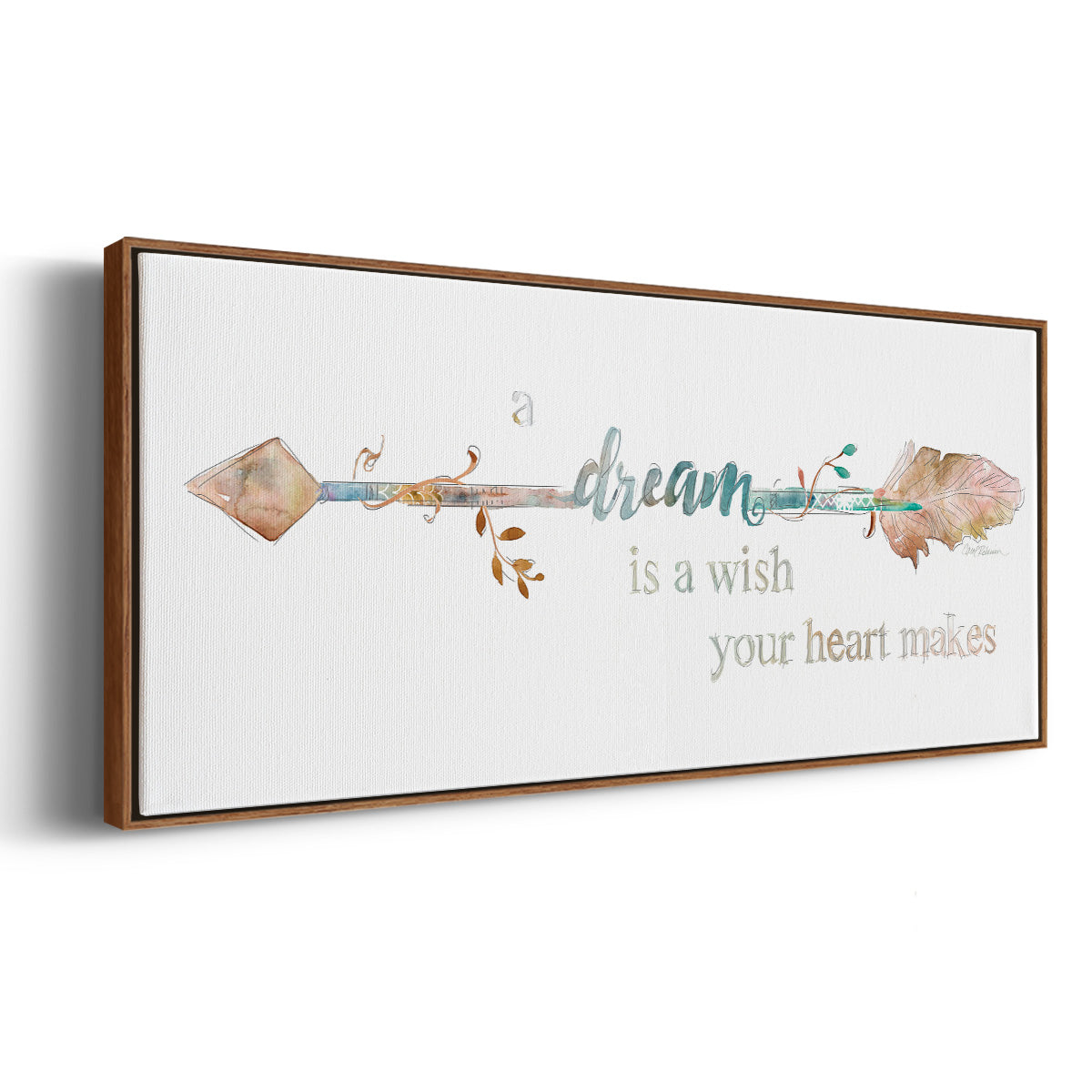 Dream Arrow - Floater Framed Canvas Print
