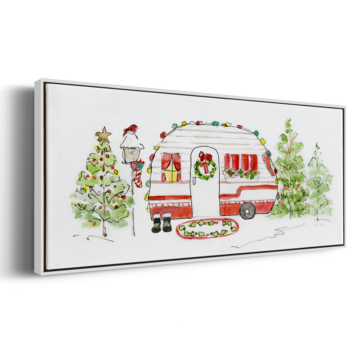 Holiday Camper I - Floater Framed Canvas Print
