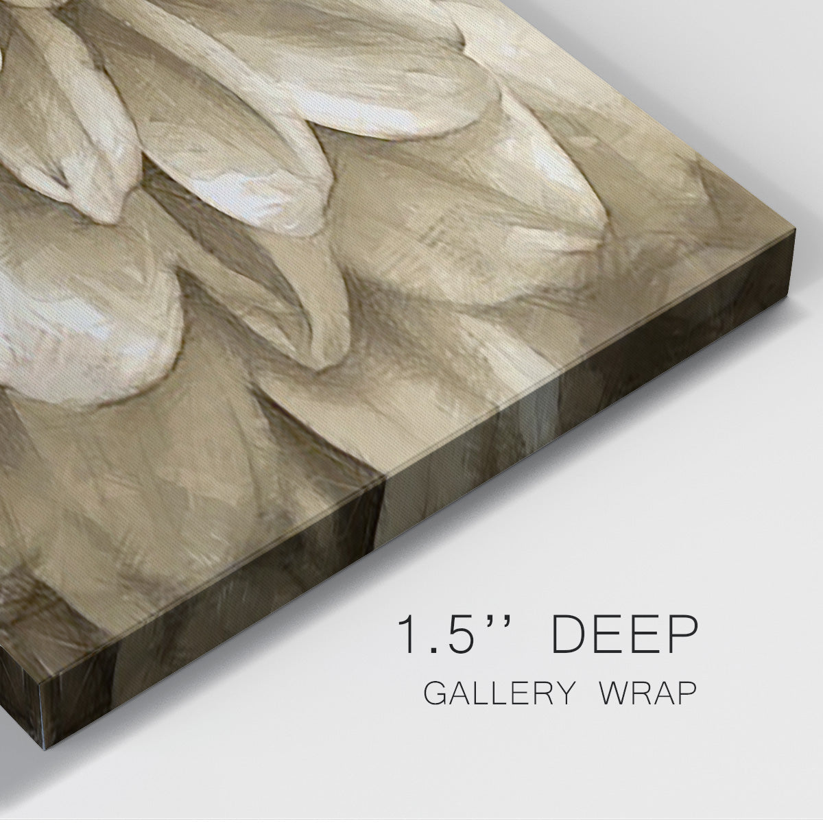 Neutral Wall Flower III - Canvas Art Print