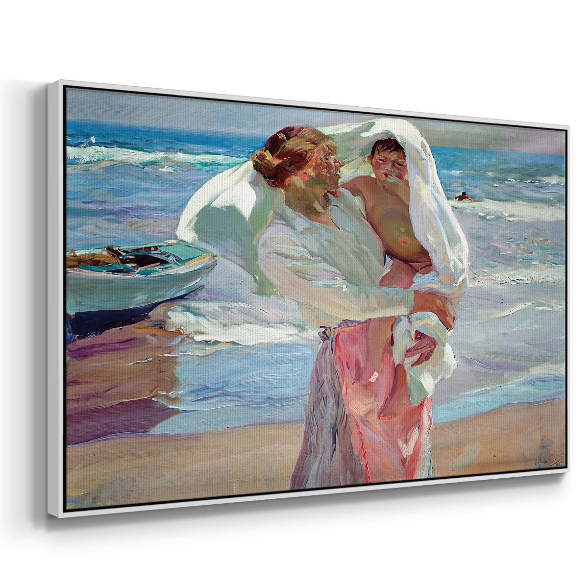 After Bathing, 1915 - Floater Framed Canvas Print