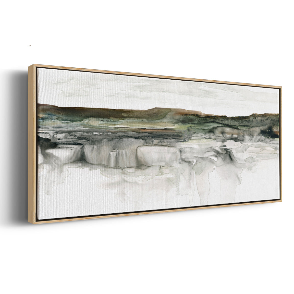 River Flow - Floater Framed Canvas Print
