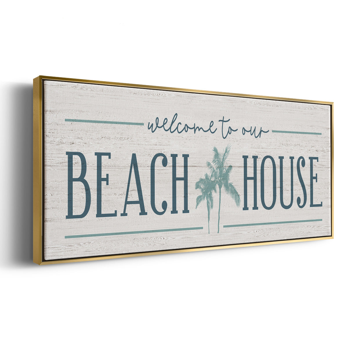 Our Beach House - Floater Framed Canvas Print