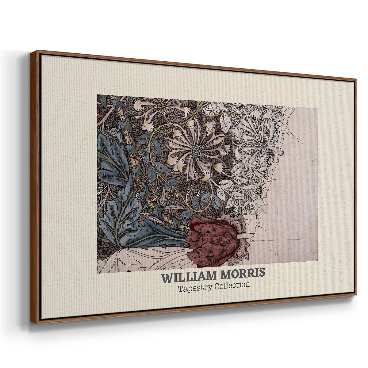 Honeysuckle (Tapestry Collection), 1874 - Floater Framed Canvas Print