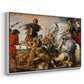 The Wolf and Fox Hunt, c. 1616 - Floater Framed Canvas Print