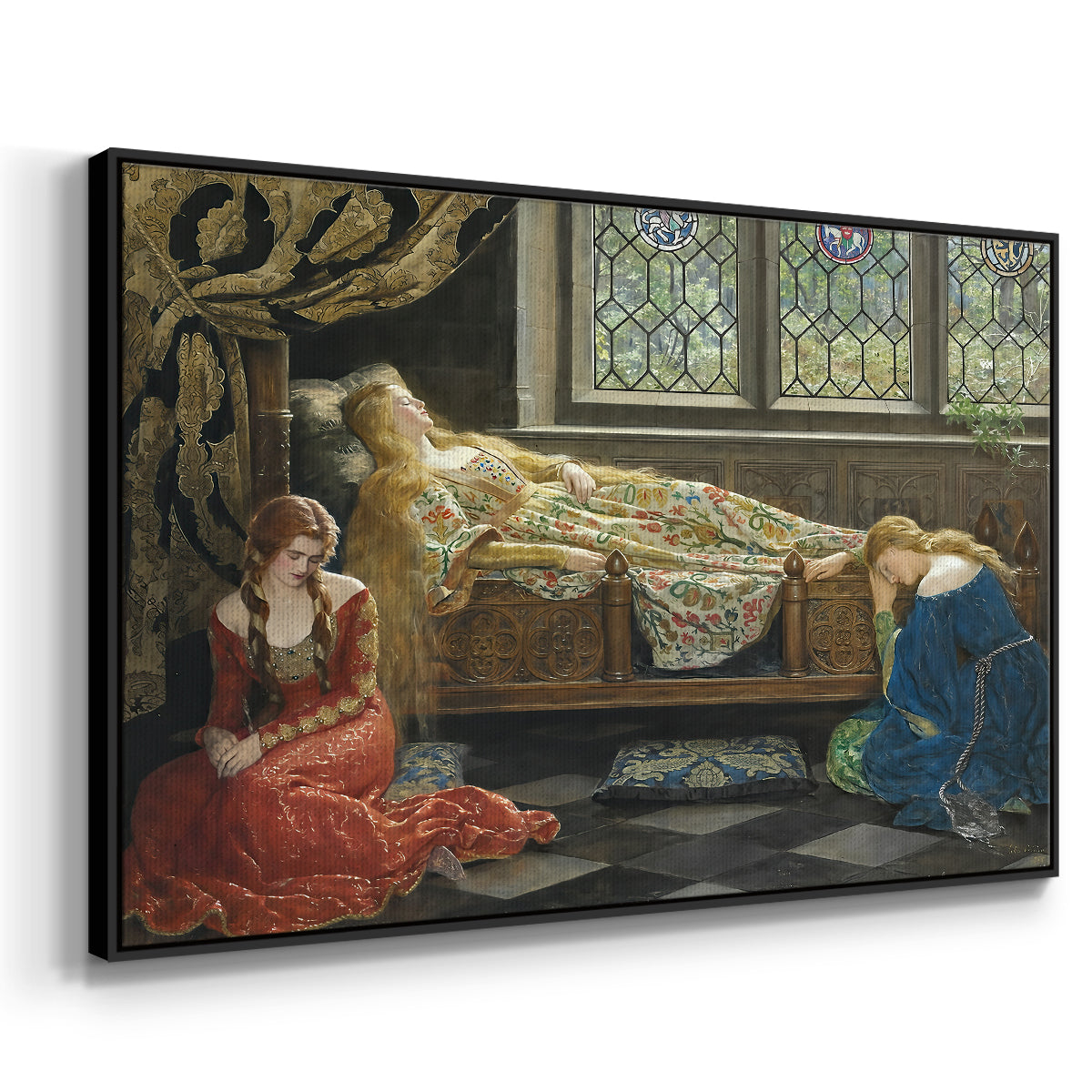 The Sleeping Beauty, 1921 - Floater Framed Canvas Print