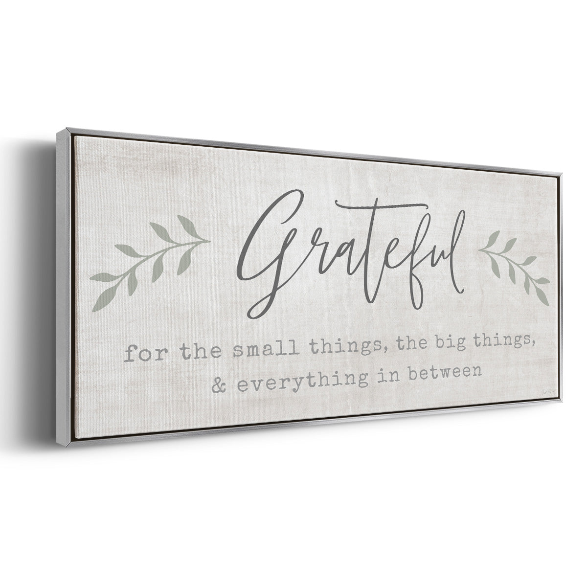 Grateful for Everything - Floater Framed Canvas Print