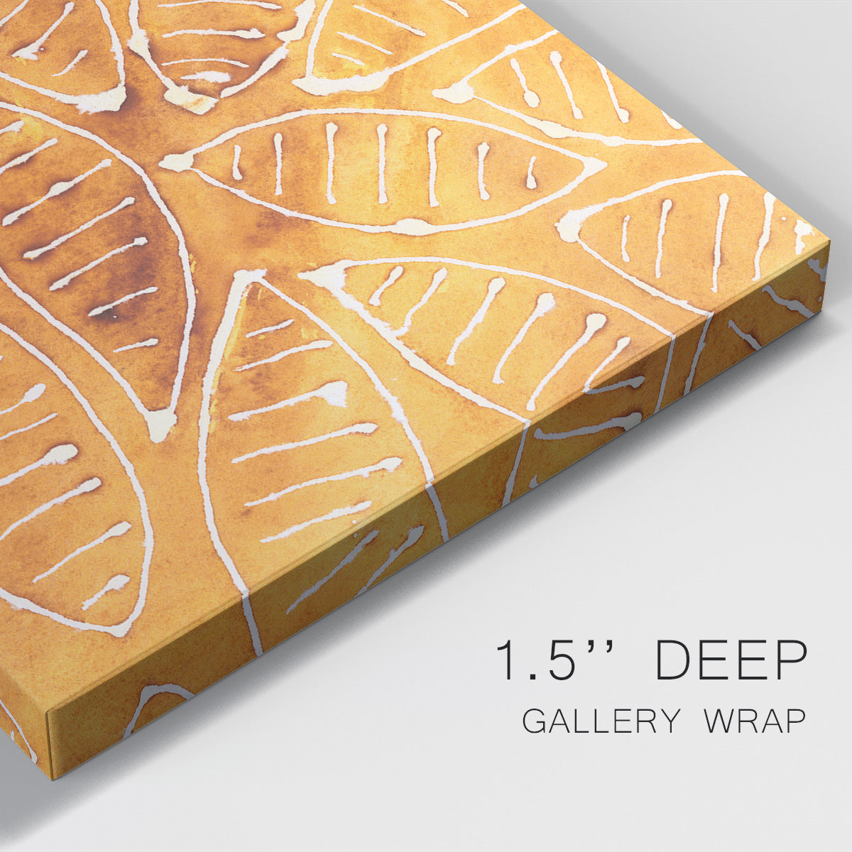 Stylized Leaf Shapes II Premium Gallery Wrapped Canvas - Ready to Hang