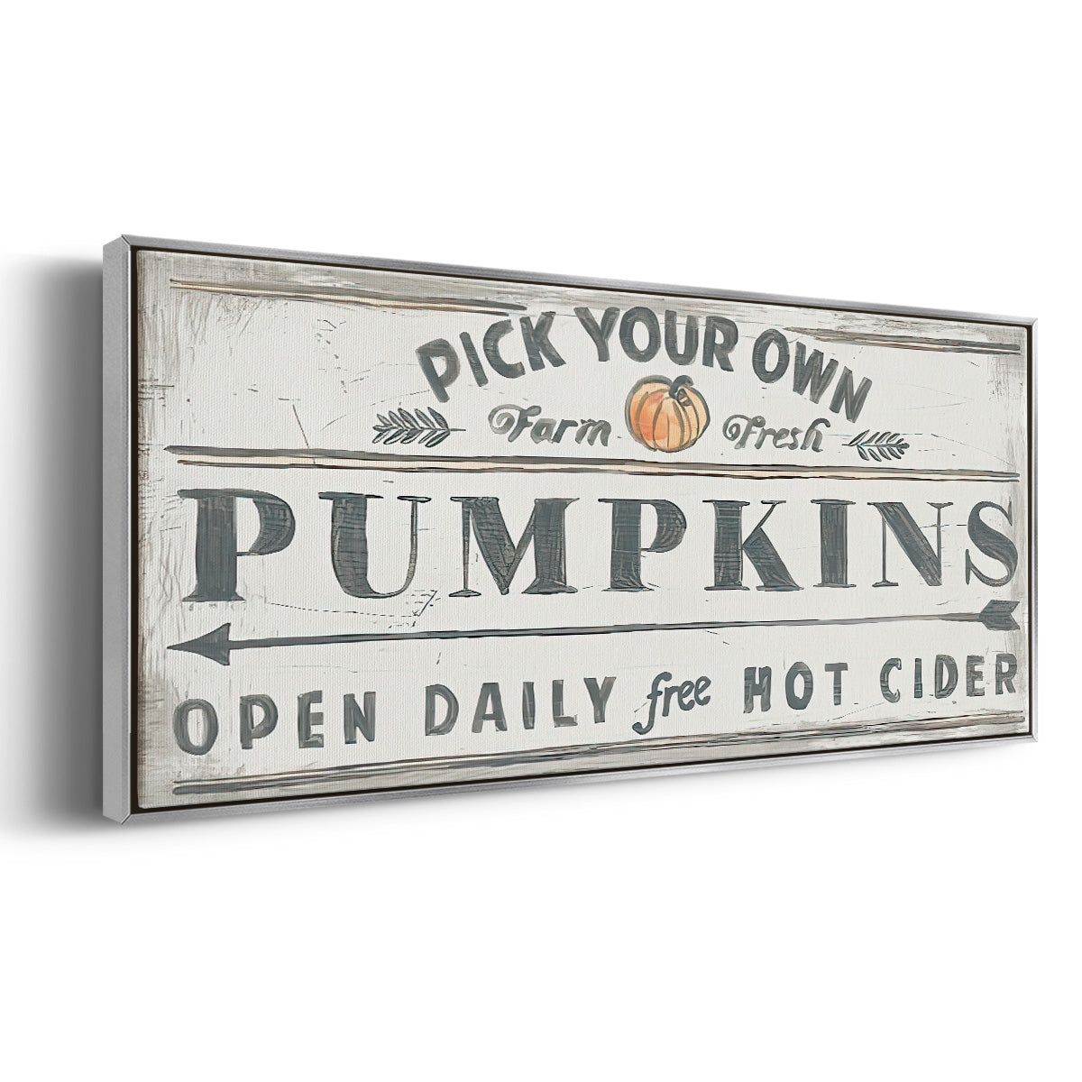 Pumpkin Patch I - Floater Framed Canvas Print