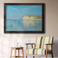 Impressionist coastal low-tide seascape at Pourville by Claude Monet in an ornate black frame with gilded inner detail displayed in a light-toned interior setting.