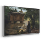 A Catholic Priest in Front of a Sarcophagus, c. 1857 - Floater Framed Canvas Print