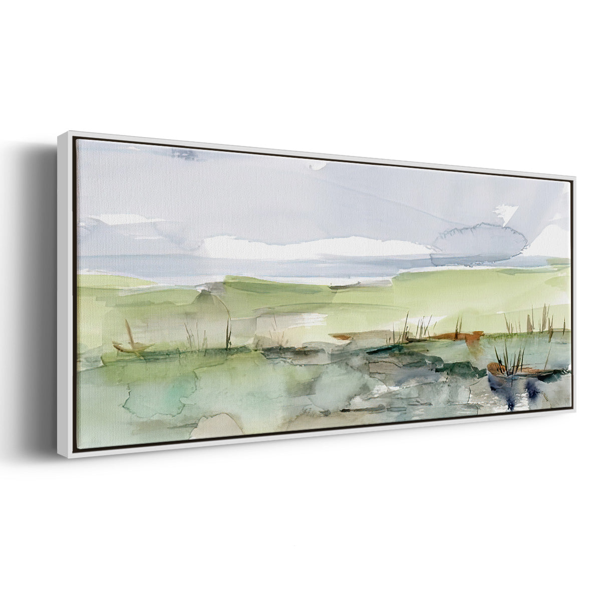 Pastel Inlet II - Floater Framed Canvas Print