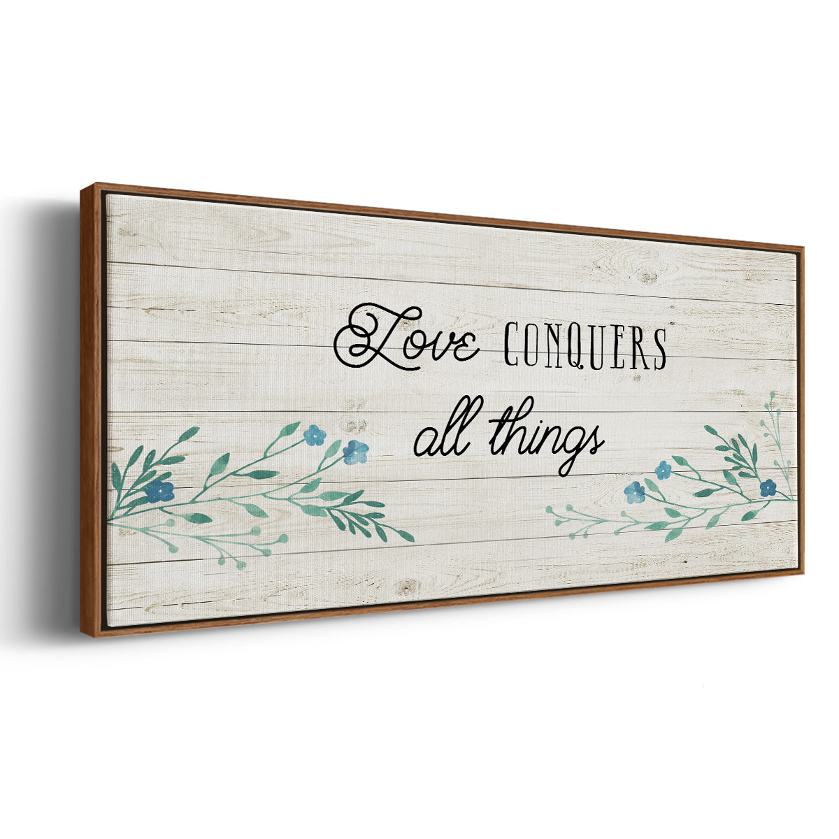 Floral Love - Floater Framed Canvas Print