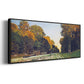 The road from Chailly to Fontainebleau by Monet - Floater Framed Canvas Print