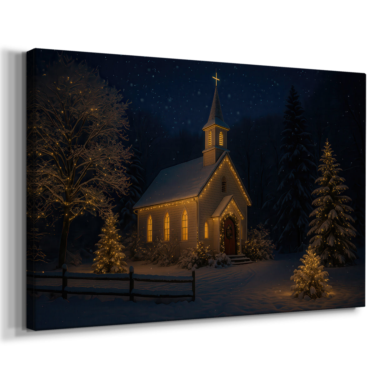Eve of Soft Linen Candle - Canvas Art Print