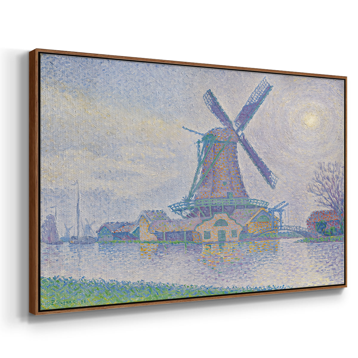 Mill of Edam (Moulin d'Edam), 1896 - Floater Framed Canvas Print