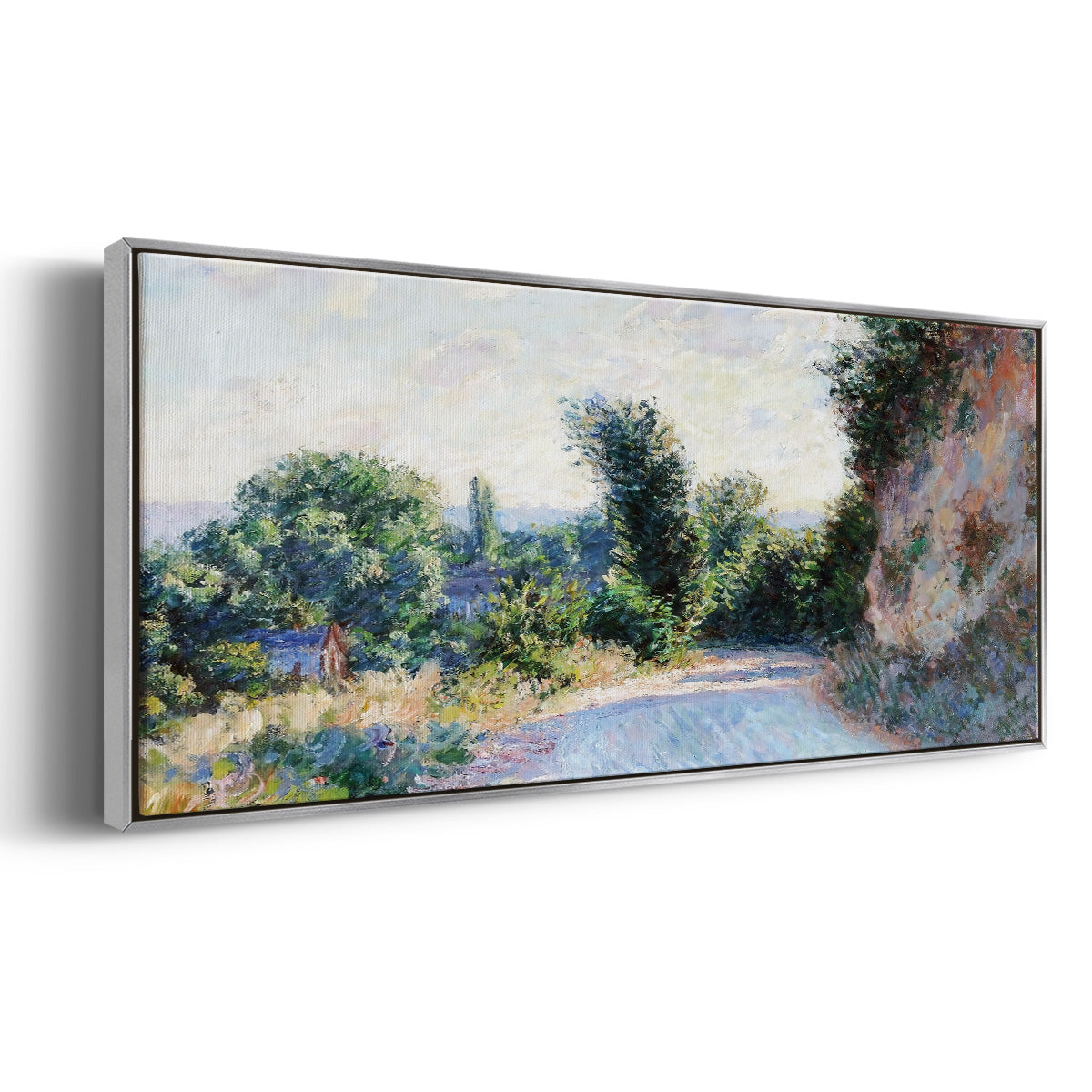 Road Near Giverny, 1885 - Floater Framed Canvas Print