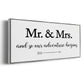 Mr. and Mrs. - Floater Framed Canvas Print