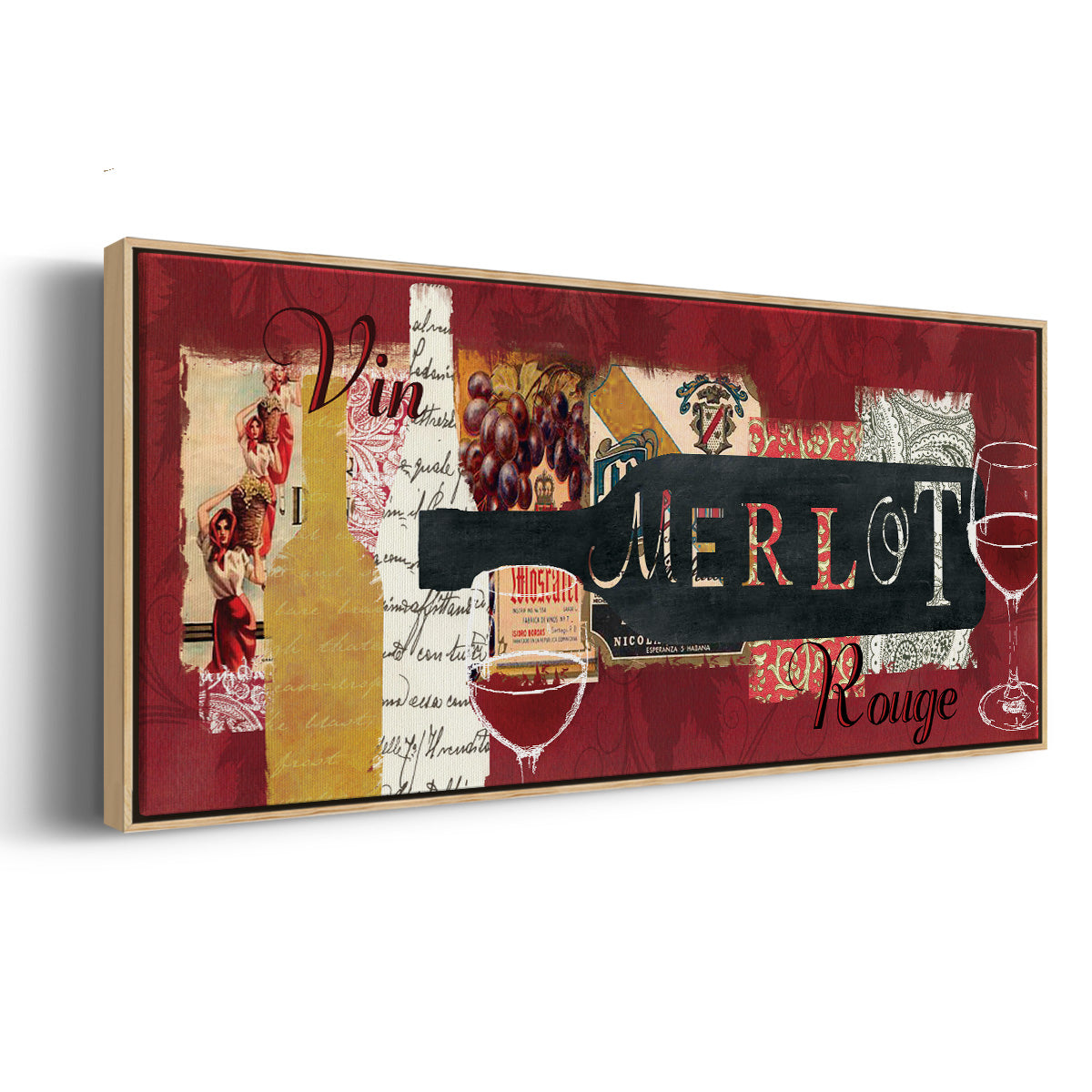 Merlot - Floater Framed Canvas Print