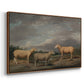 Ryelands Sheep, the King's Ram, the King's Ewe and Lord Somerville's Wether, c. 1801-1807 - Floater Framed Canvas Print