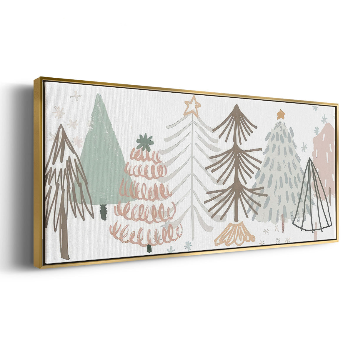 Christmas Tree Sketchbook - Floater Framed Canvas Print