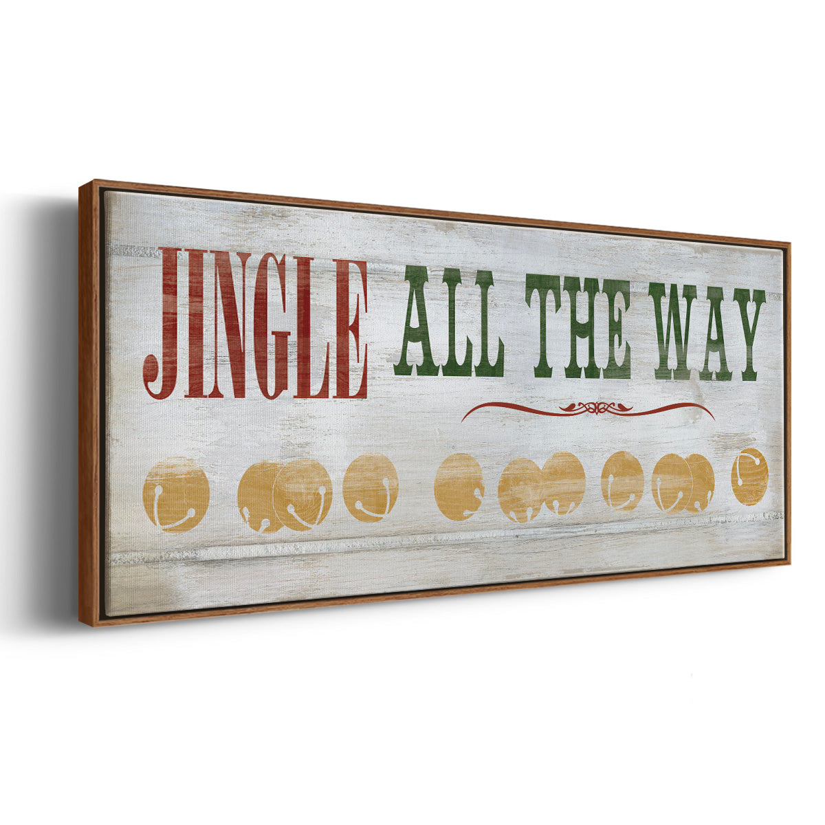 Jingle All the Way - Floater Framed Canvas Print