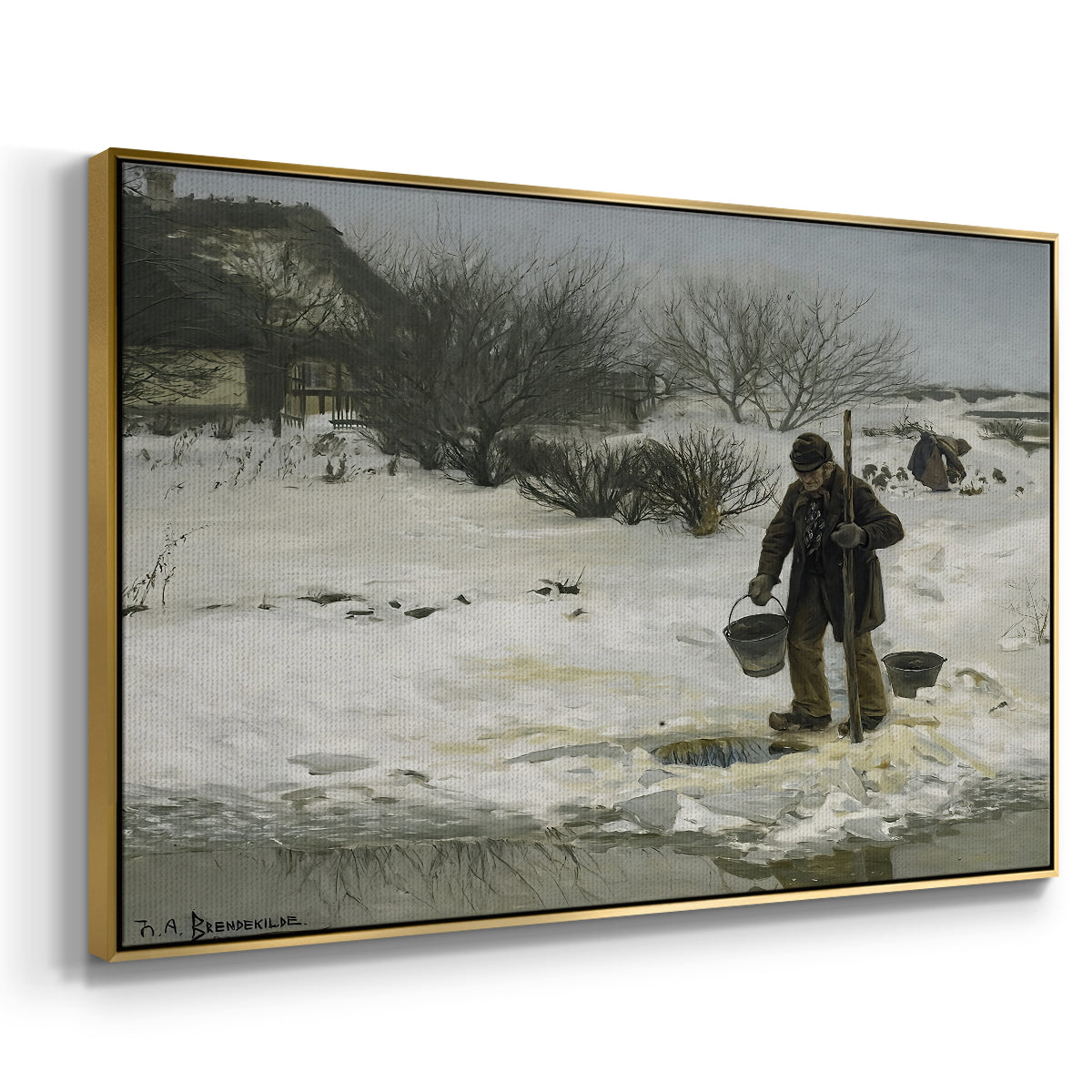 Tøsne, 1895 - Floater Framed Canvas Print