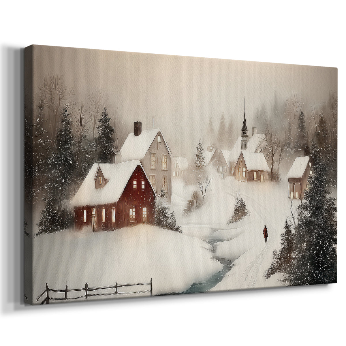 Golden Yule Promise - Canvas Art Print