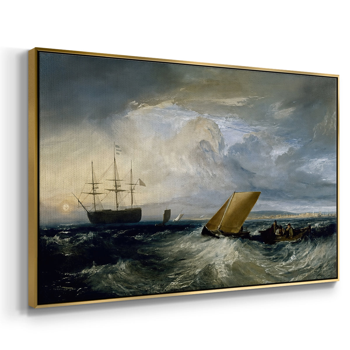 Sheerness as Seen from the Nore, 1808 - Floater Framed Canvas Print