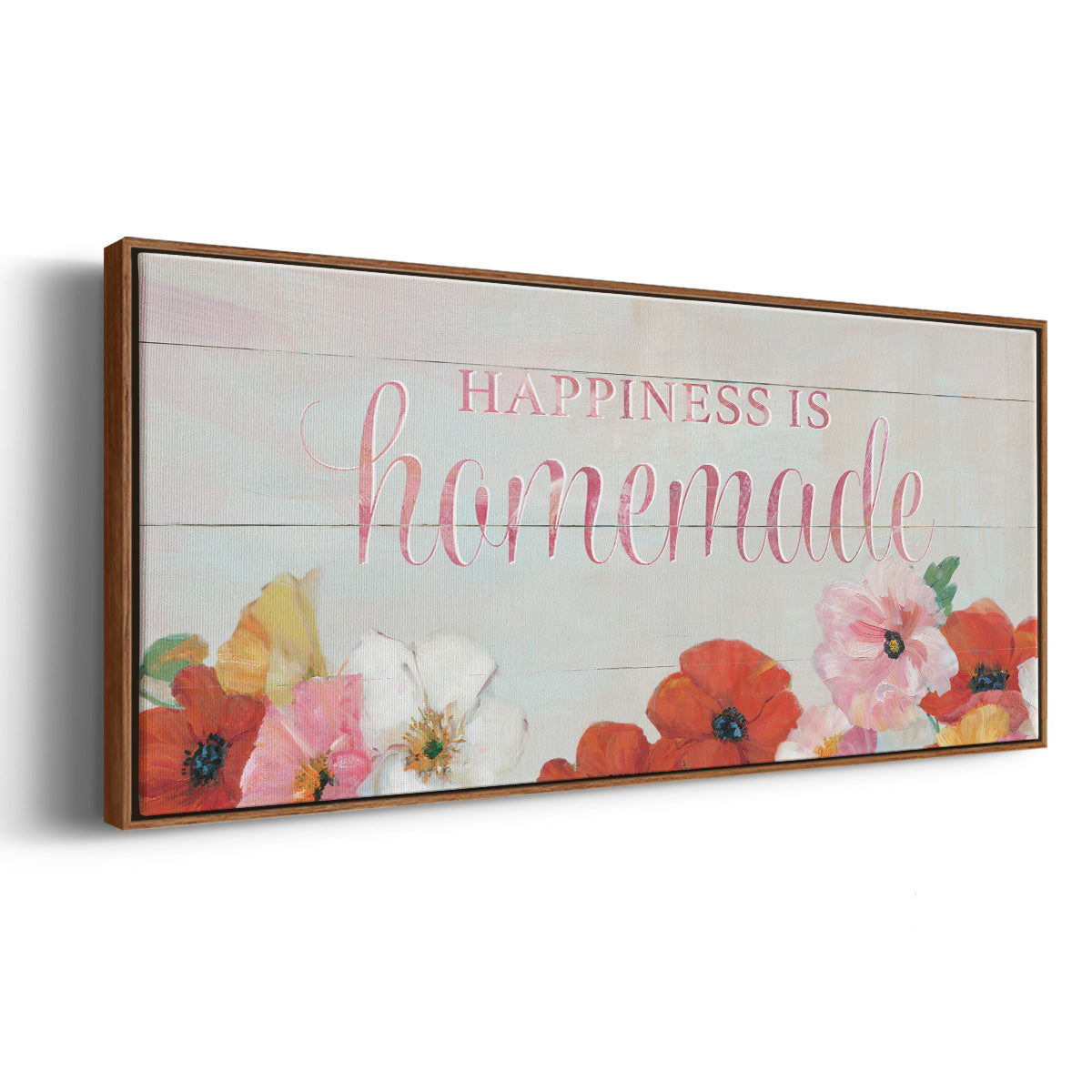 Happiness is Homemade - Floater Framed Canvas Print
