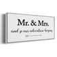 Mr. and Mrs. - Floater Framed Canvas Print