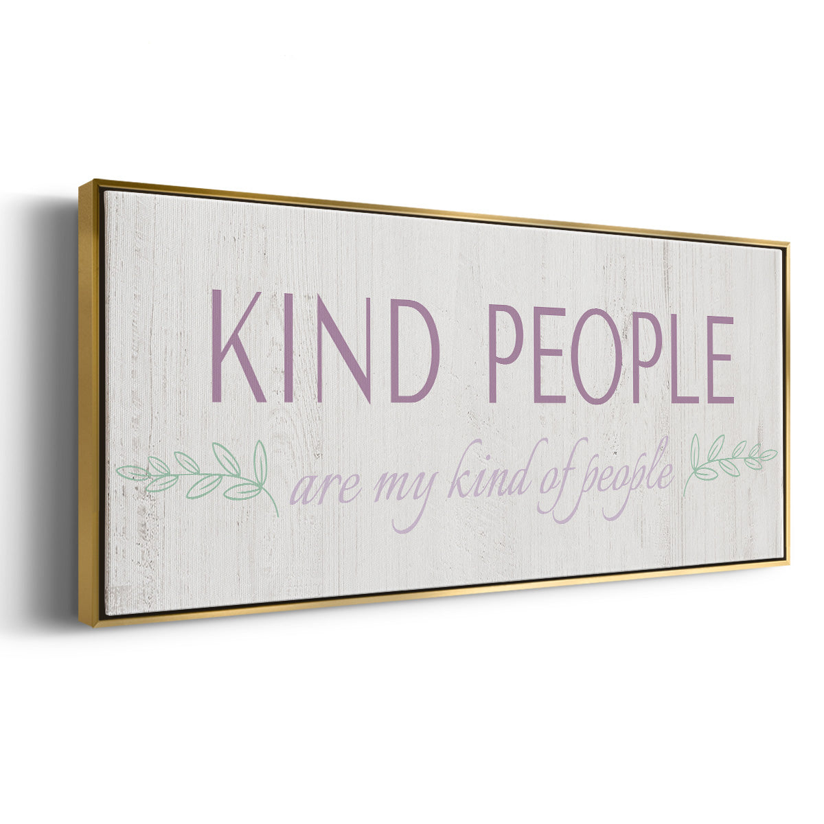 Kind People - Floater Framed Canvas Print