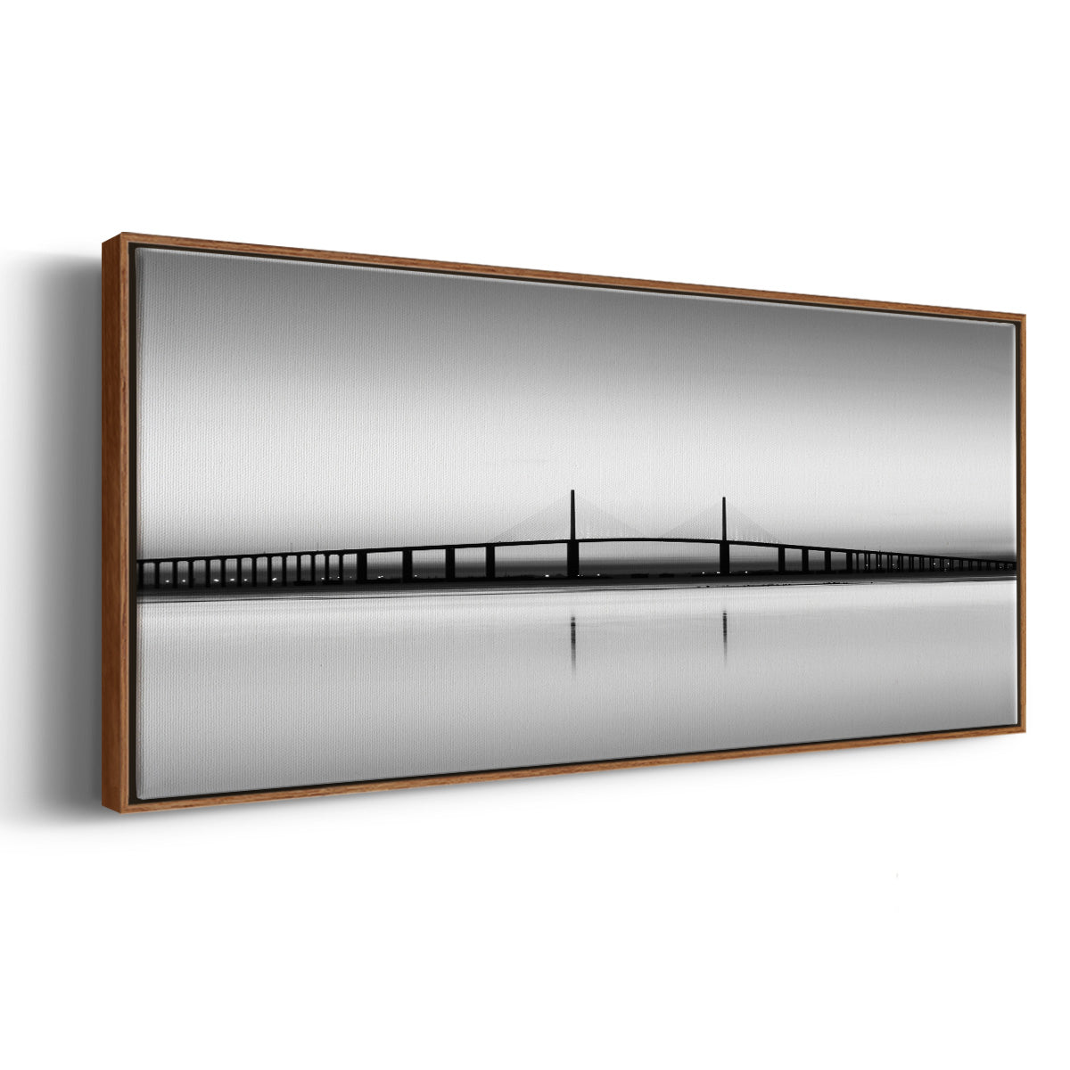 Sunshine Skyway - Floater Framed Canvas Print