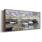 The Seine at Asnieres, 1873 - Floater Framed Canvas Print