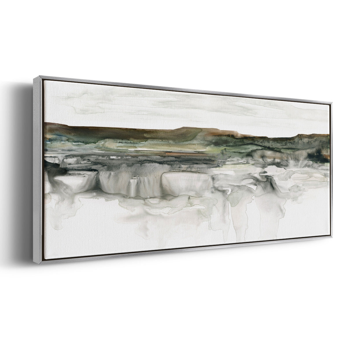 River Flow - Floater Framed Canvas Print