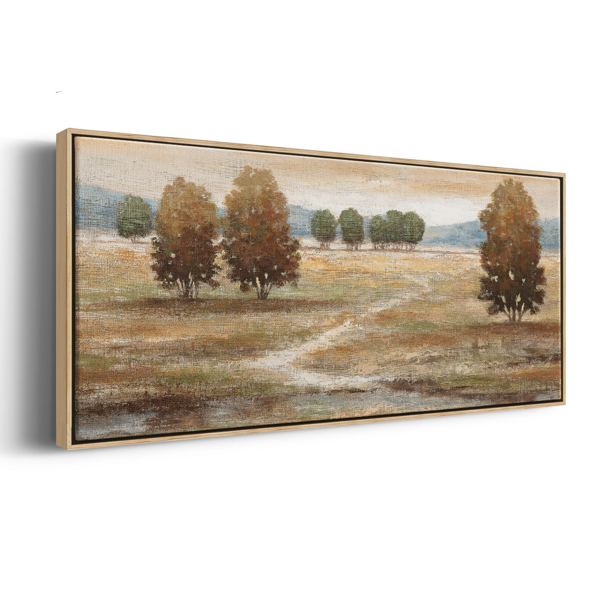 Linen Landscape I - Floater Framed Canvas Print