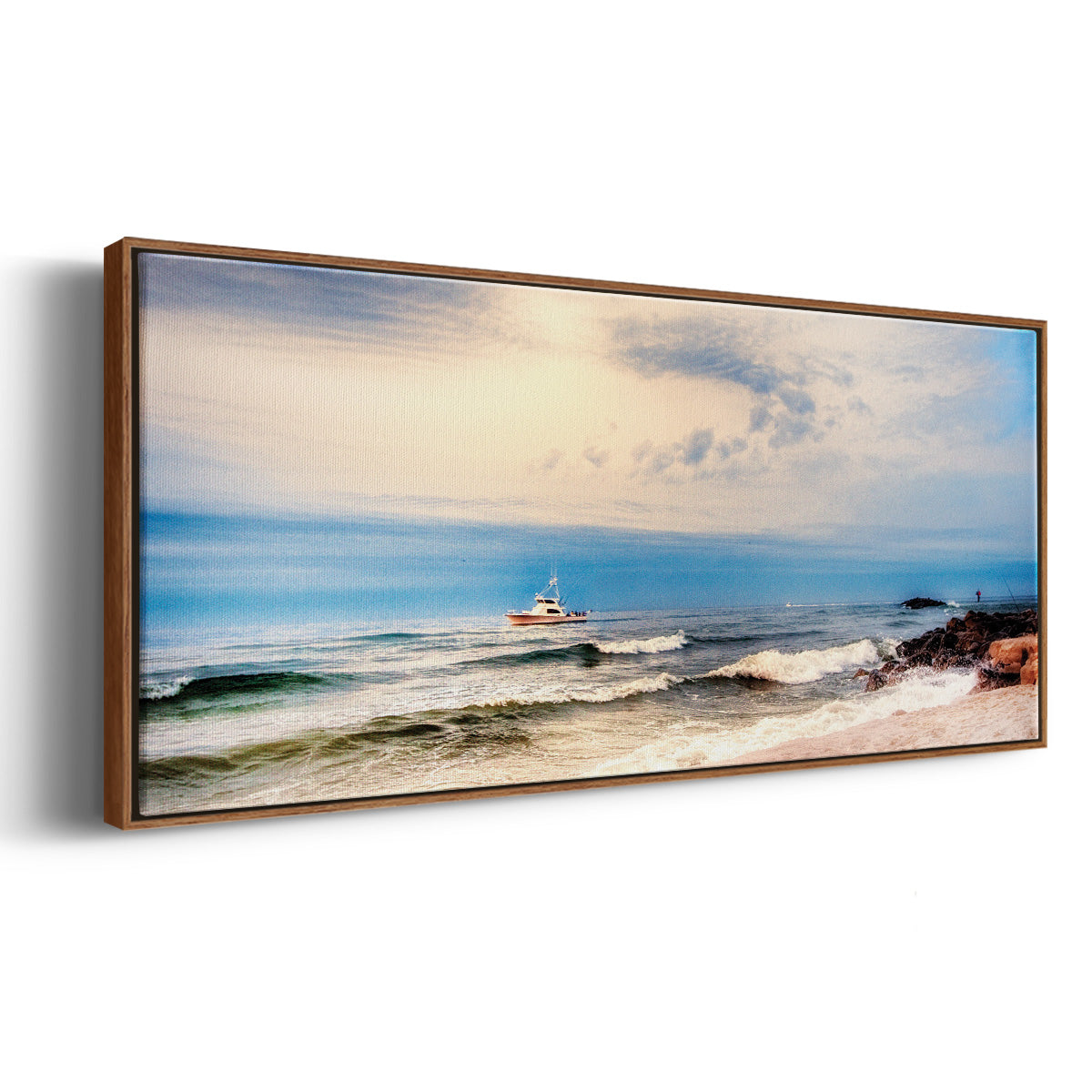Heading to Sea - Floater Framed Canvas Print