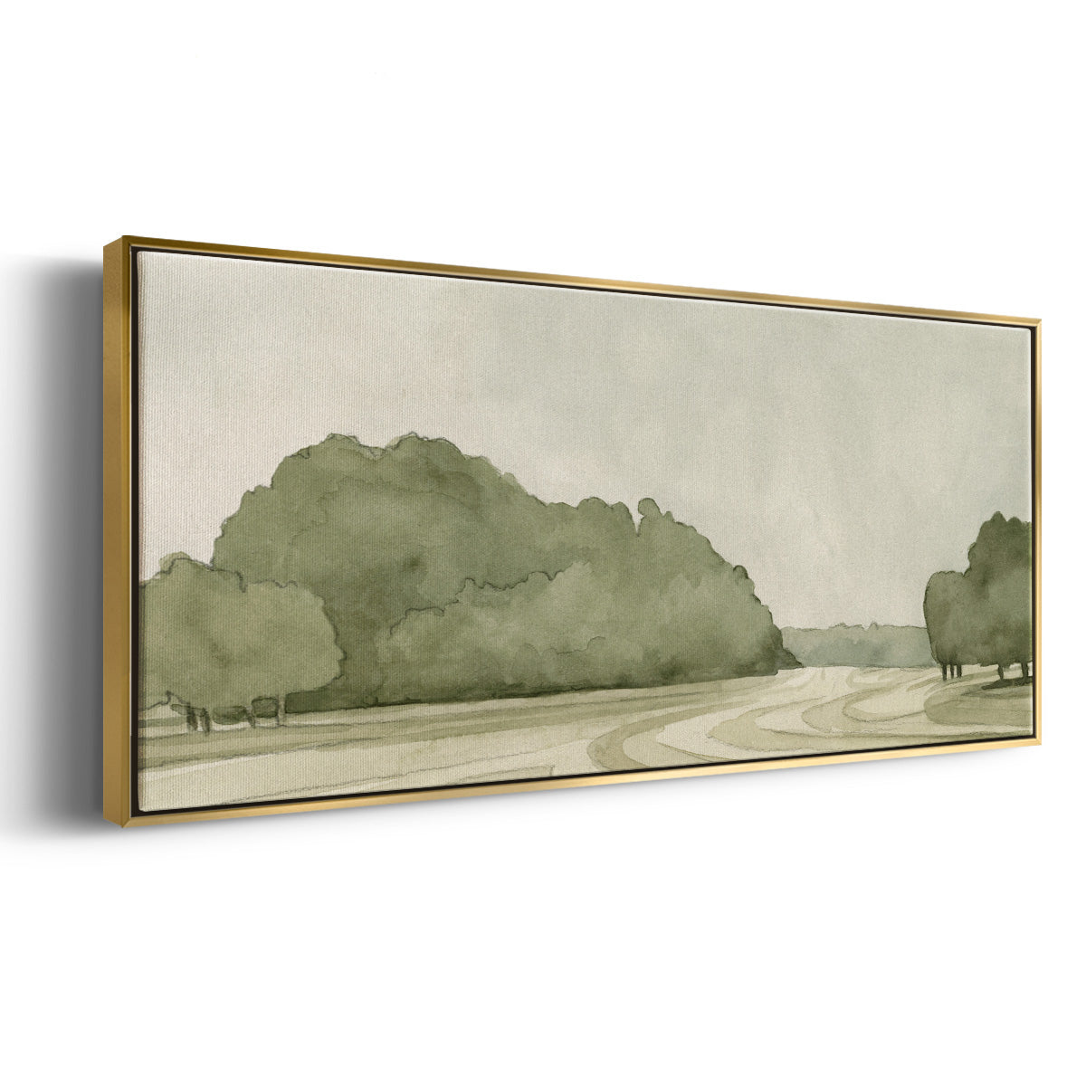 On Course I - Floater Framed Canvas Print