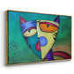 Celestial Cat - Floater Framed Canvas Print
