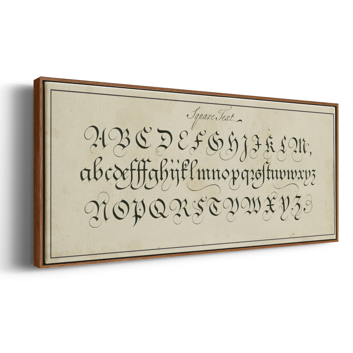 Manuscript Sampler III - Floater Framed Canvas Print