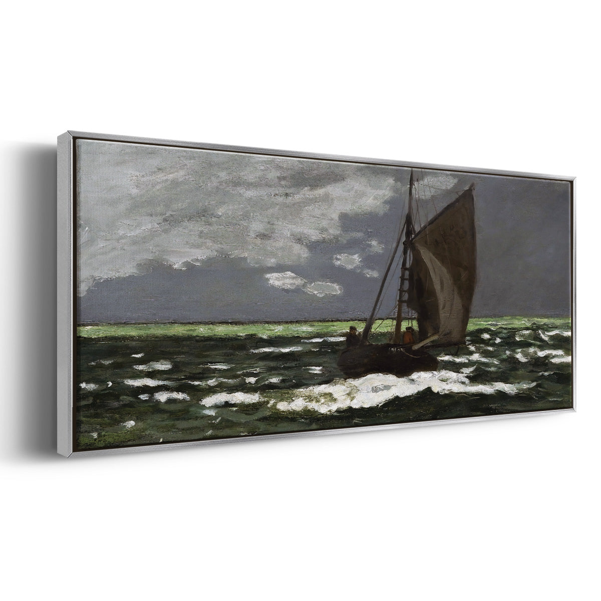 Stormy Seascape, 1867 - Floater Framed Canvas Print